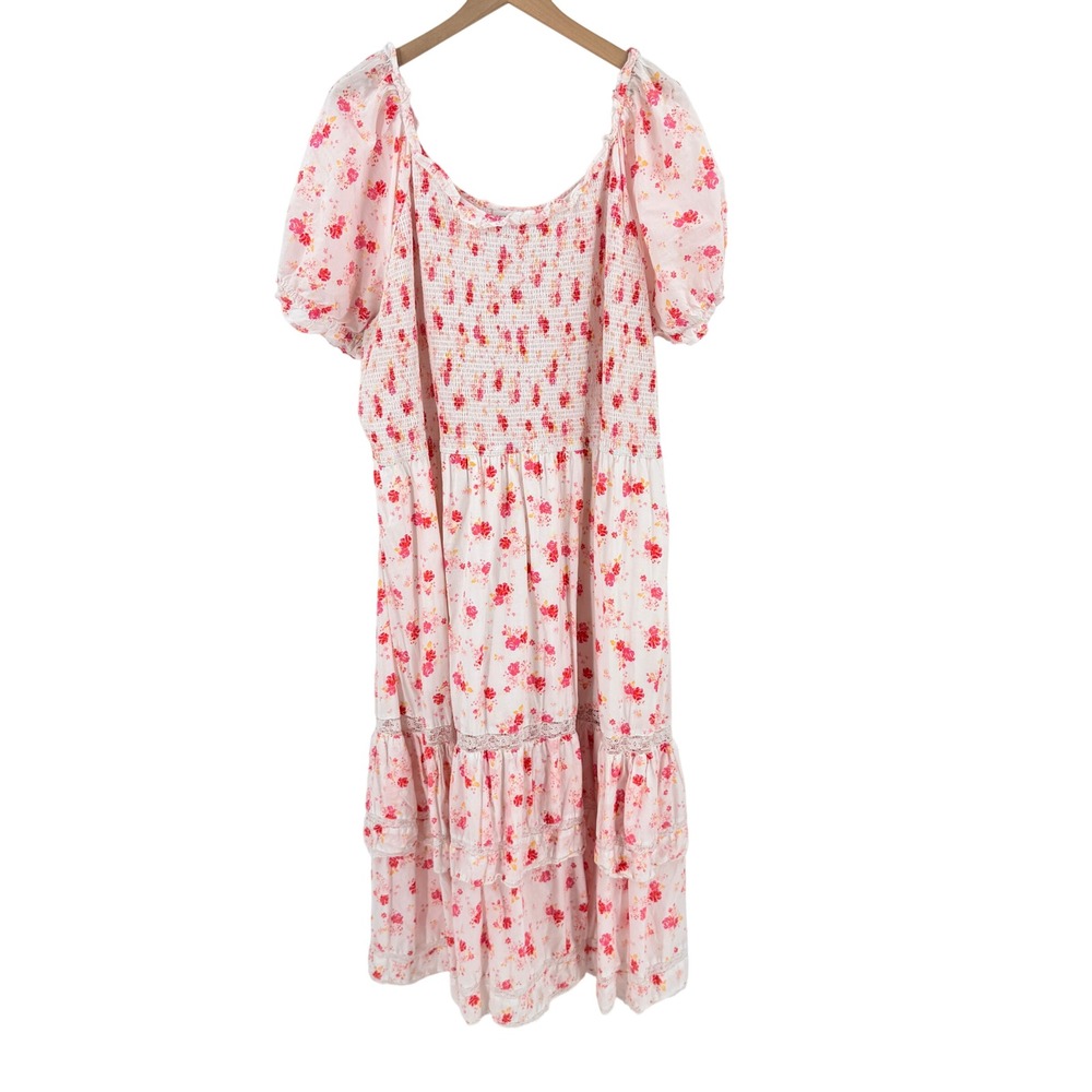 LoveShackFancy x Target Smocked Floral Dress Pink 2X Cottagecore Tiered Summer
